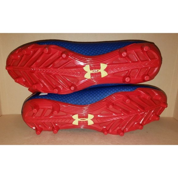 Under Armour Nitro Low Top Football Shoes Blue Red Men\'s Size 10 NWOB main image 8